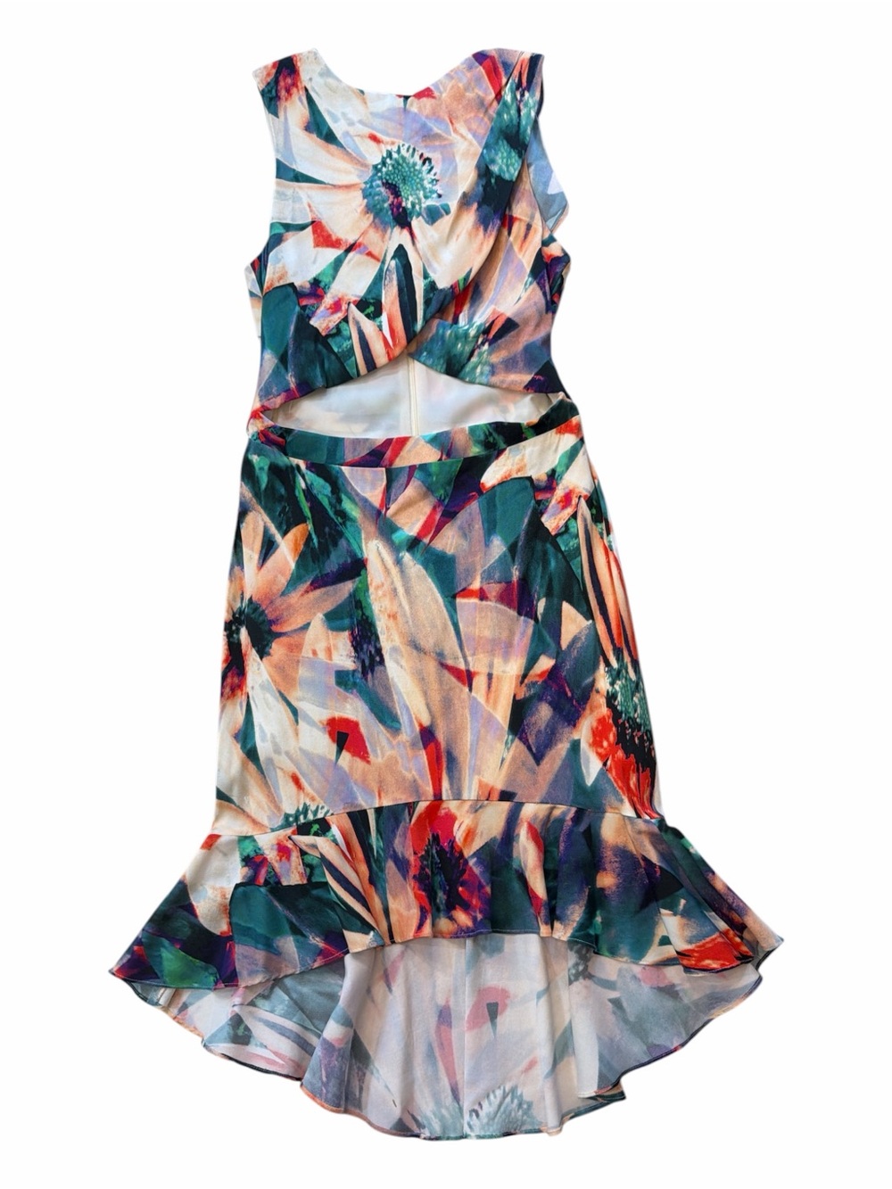 Artelier Nicole Miller Tropical Cutout Dress